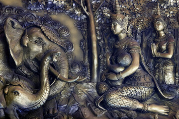 Monivongsa Bopharam pagoda. The QueenÕs sister Prajapati Gotami took care of the baby prince with as much love.as if he were her own son.. Bac Lieu. Vietnam. .