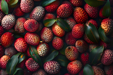 Luscious Lychees in Nature: A Feast of Vibrant Colors and Freshness