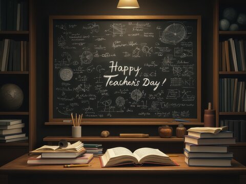 happy teacher's day blackboard