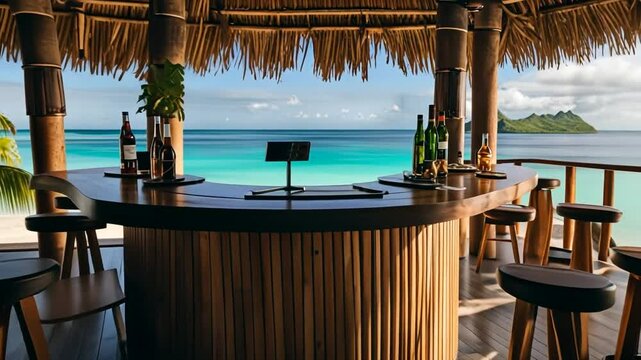 Beach bar in Bora Bora.