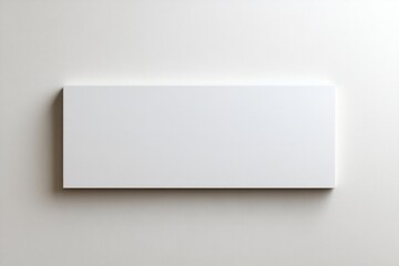 Minimalist Horizontal Canvas Frame Against White Wall - Ideal for Landscape Artwork or Poster Design