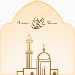 Islamic-themed Ramadan Kareem design. Template for festive and religious design