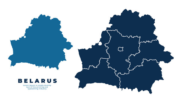 Belarus political map and simple flat vector illustration