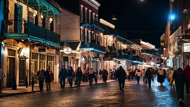Bourbon Street in New Orleans.