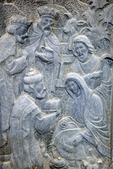 Tan Hoa Church. Adoration of the Magi. Nativity of Jesus.  Ho Chi Minh City.  Vietnam.