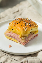 Homemade Ham and Cheese Sliders for a Party