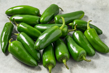 Raw Green Organic Jalapeno Peppers
