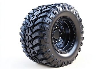 Obraz premium Rugged Truck Tires for Off-Road Adventures: Heavy-Duty Performance for Ultimate Traction