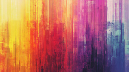 Glitch effect with vibrant color distortion creating a lively background. Generative AI