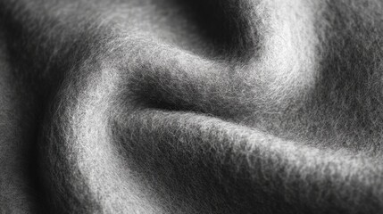 Fototapeta premium Soft Gray Felt Textile Close-Up. Textured Background for Cozy Interiors