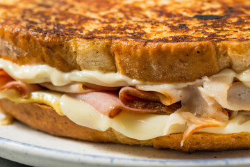 Homemade Fried French Monte Cristo Sandwich