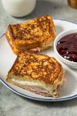 Homemade Fried French Monte Cristo Sandwich