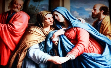 The Redeemer Church (or Notre Dame Cathedral). The Visitation is the visit of Mary, who was pregnant with Jesus, to Elizabeth, who was pregnant with John the Baptist.  Hue. Vietnam.