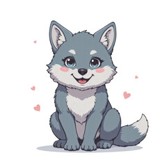 Cute wolf