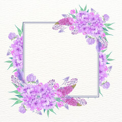 frame of lavender flowers