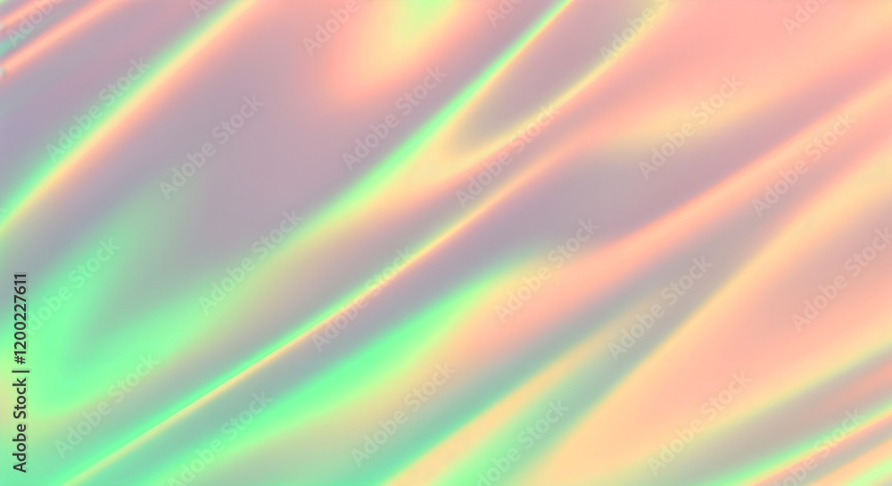 Poster smooth holographic pastel background creating a flowing iridescent texture