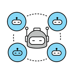 Fototapeta premium Autonomous Learning – Brain Representing Self-Directed AI Development