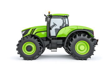 Obraz premium Big agricultural tractor isolated on a white background
