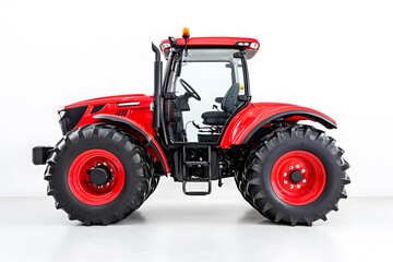 Obraz premium Big agricultural tractor isolated on a white background