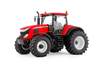 Obraz premium Big agricultural tractor isolated on a white background