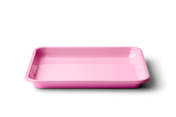 Empty plastic tray mockup isolated on white background, template, design.