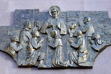 Tac Say Catholic Church. Jesus : the sermon on the Mount.  Bac Lieu. Vietnam. .