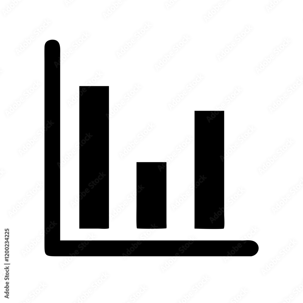 Poster bar graph symbolizing data representation and analysis