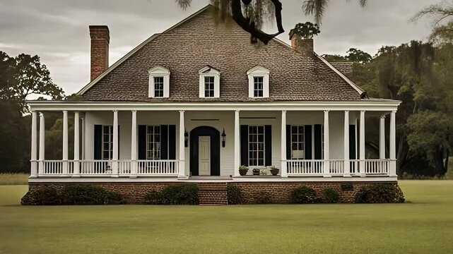 Typical southern cotton plantation house.