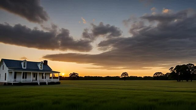 Typical southern cotton plantation house.