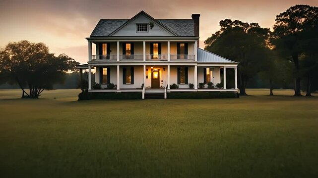 Typical southern cotton plantation house.