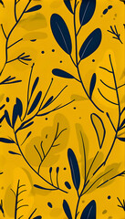 Elegant seamless leaf pattern for nature themed designs and backgrounds 