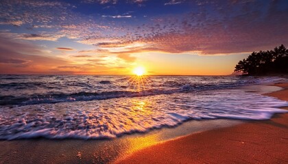 stunning sundown at the seashore © Lura