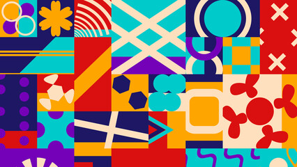 Bauhaus Style Abstract Background