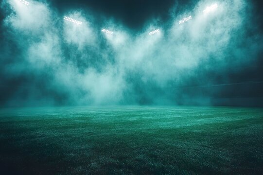 beautiful abstract football background with smoke spreading over it