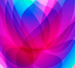 Abstract background with a lotus flower in the style of stained glass