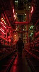 The worker is engaged in the maintenance and control of processes at oil production and drilling facilities