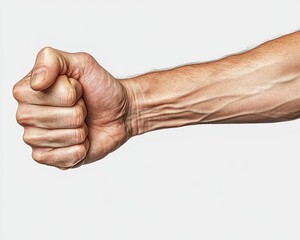 Hand Gestures and Expressions, Fingers in details, close hands include arm of Adult man, inner hand angle visions, skin details, isolated on white background