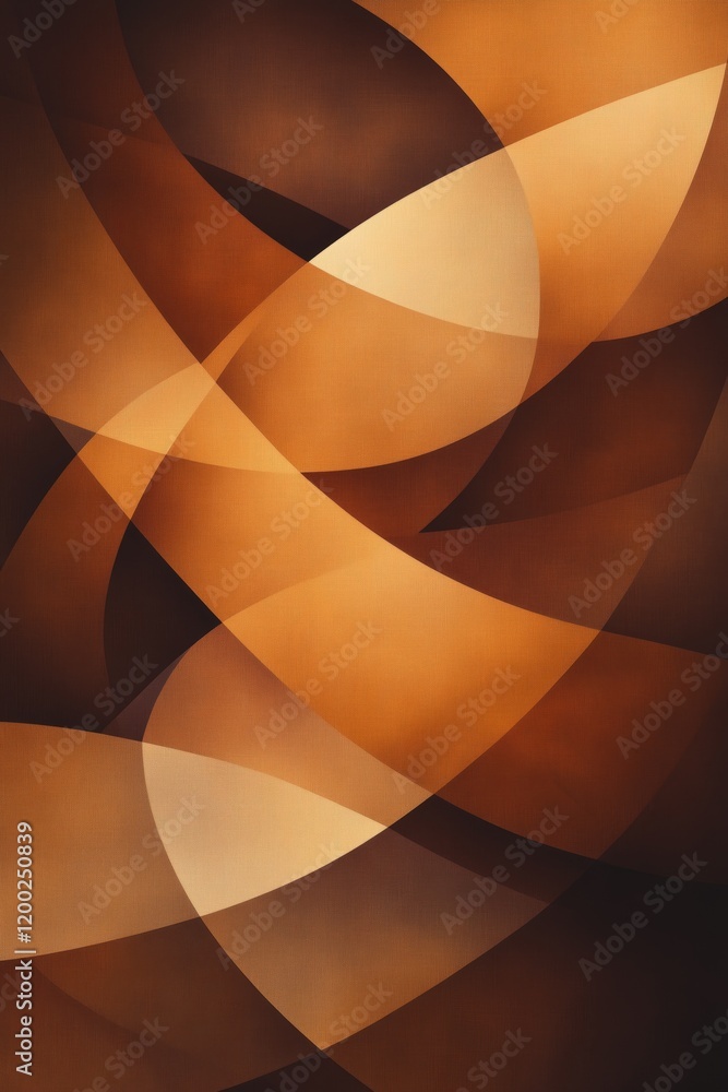 Poster warm abstract geometric background with overlapping shapes and earthy tones