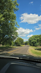 car driving on the road