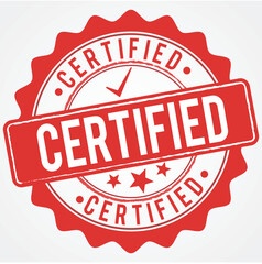Certified Vector Stamps for Professional Use with tick mark