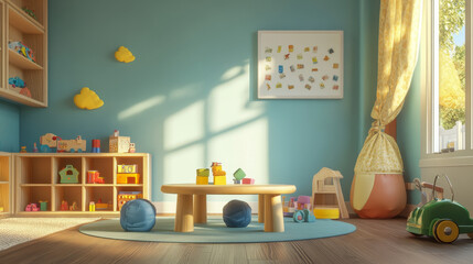 Colorful Haven: A Kindergarten Playroom Filled with Joy

