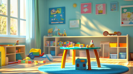 Colorful Haven: A Kindergarten Playroom Filled with Joy

