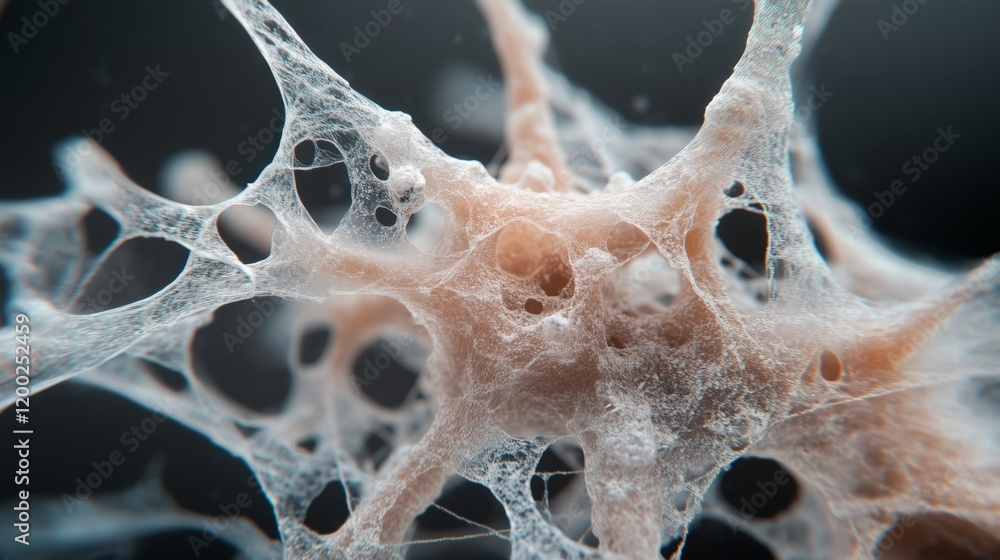 Aufkleber abstract microscopic view of organic cells in intricate network structures