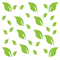 seamless pattern with green leaves