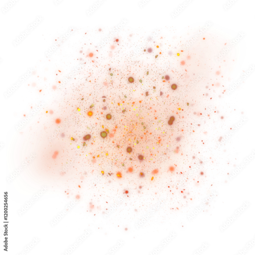 Aufkleber colorful abstract particles swirling in a vibrant cloud, creating an ethereal atmosphere and visual 