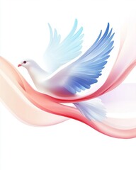 Symbol of Hope Minimalist Illustration on White Background