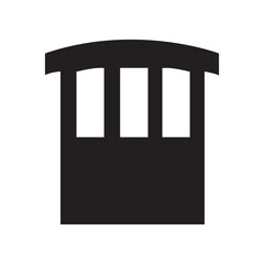 Door icon silhouette vector art