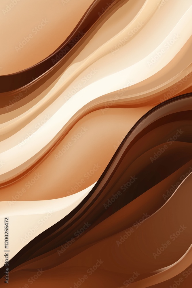 Poster abstract earthy tones waves creating warm relaxing background design