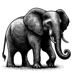 Elephant Drawing Vector © Georgi