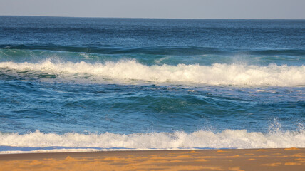 beautiful ocean beach with waves